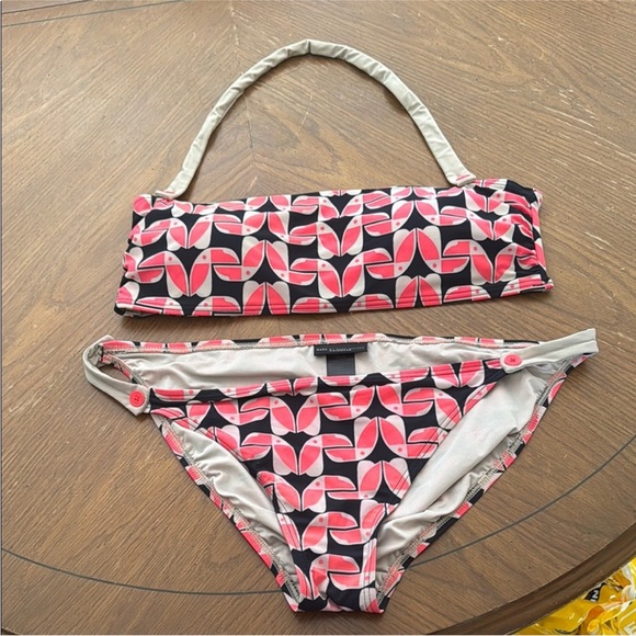 Marc by Marc Jacobs Tou Can Do It Bikini Sz XL Bandeau Top Hipster Bottom EUC - Picture 1 of 14